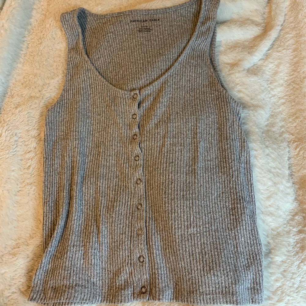 Button sweater tank top